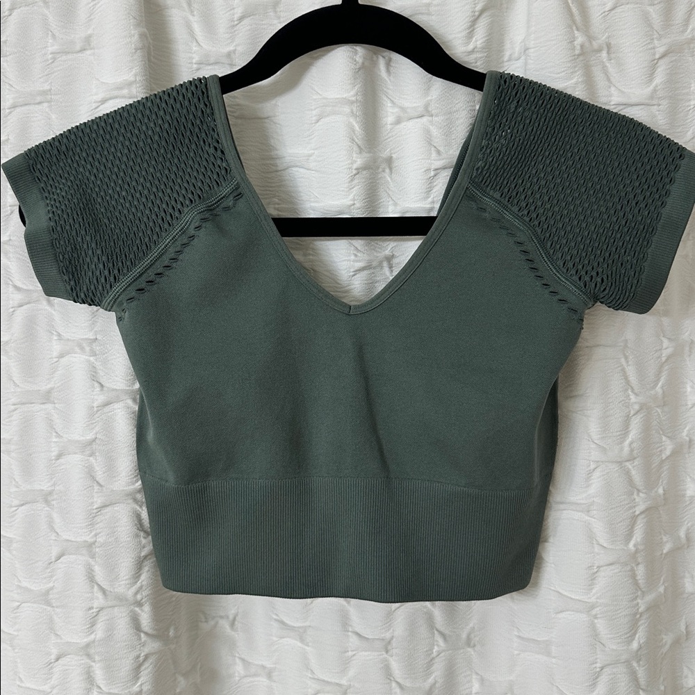 Offline by Aerie Seamless Soft Green Cropped Top